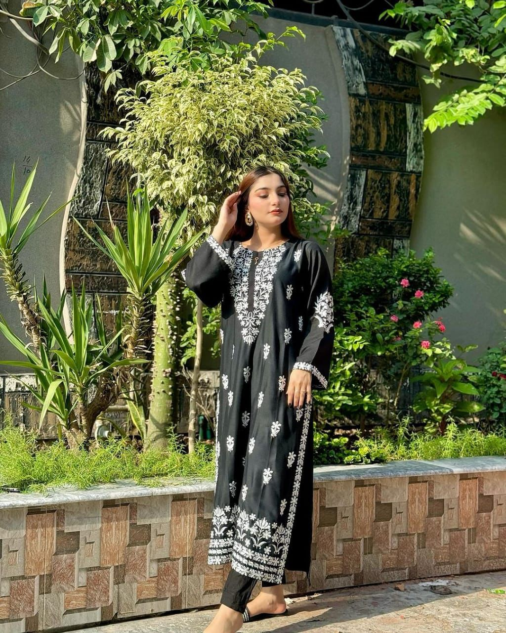 Indian Chicken Kari Embroidery Kurti