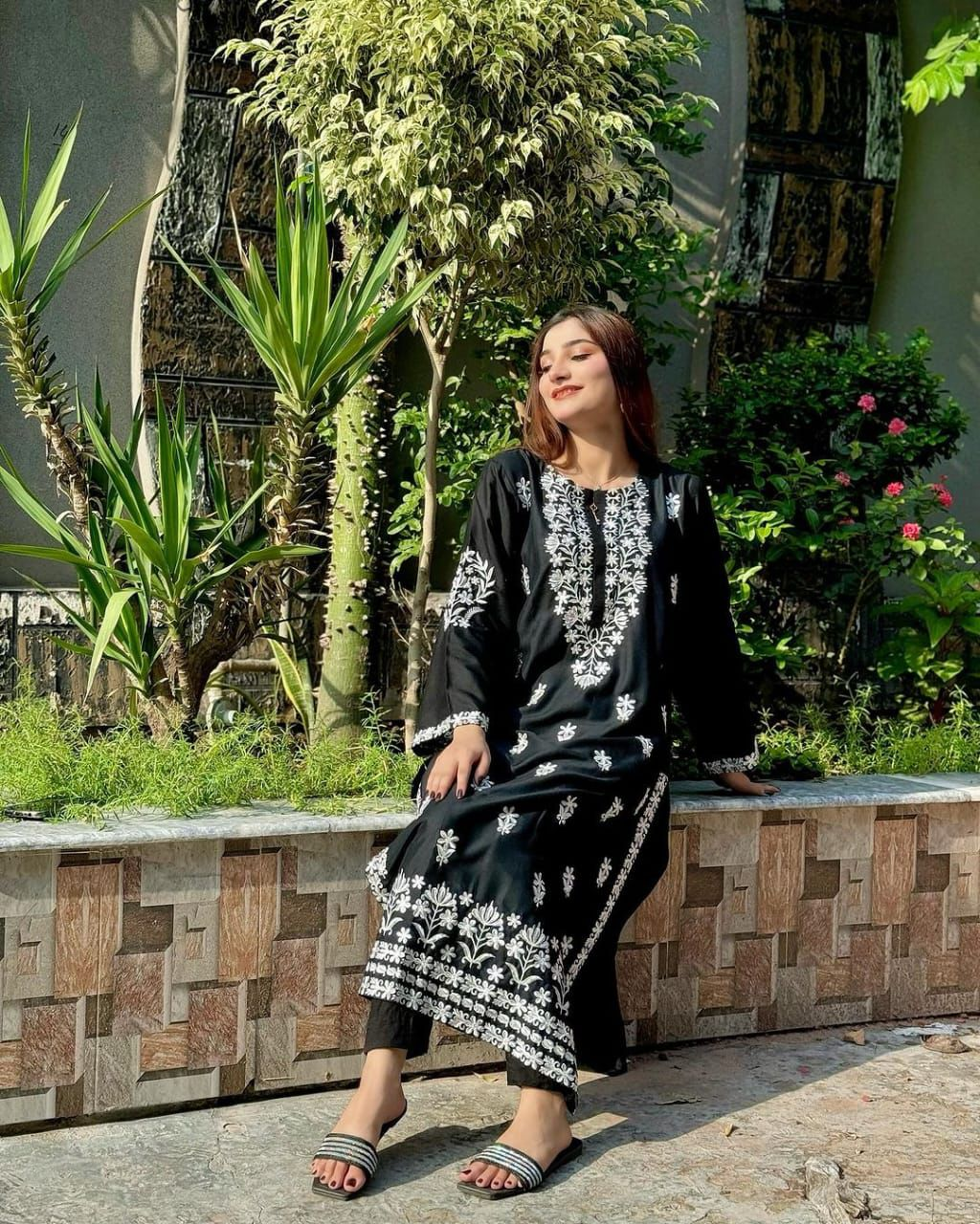 Indian Chicken Kari Embroidery Kurti