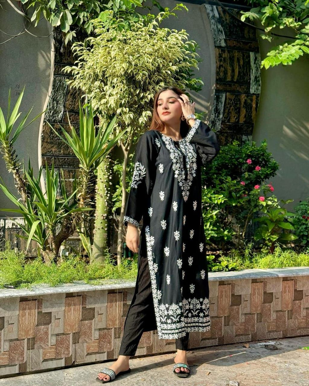 Indian Chicken Kari Embroidery Kurti